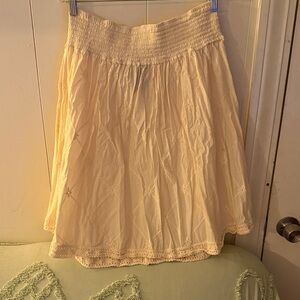 Tracy Evans Cream/Peach A-Line Skirt